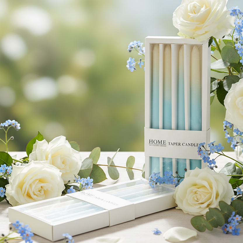 Coastal Calm Taper Candles (Set of 4)