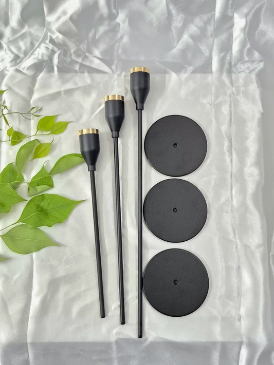 Black Candle Stand (Set of 3)
